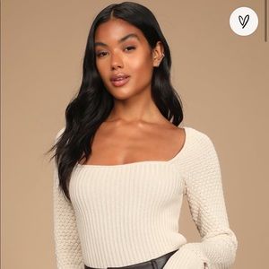 Perfect Combo Ivory Knit Sweater Top